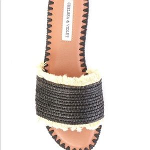 Chelsea and Violet Rafa Fringe Flat Sandals